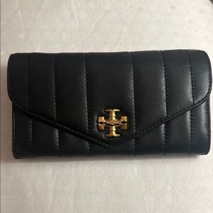 Tory Burch Black Quilted Leather Wallet